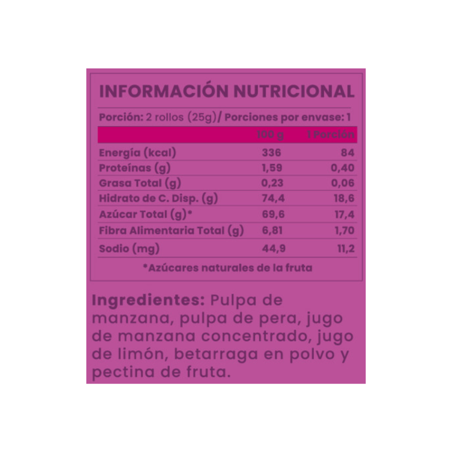 BIGU Rollo de Fruta Betarraga 25 grs