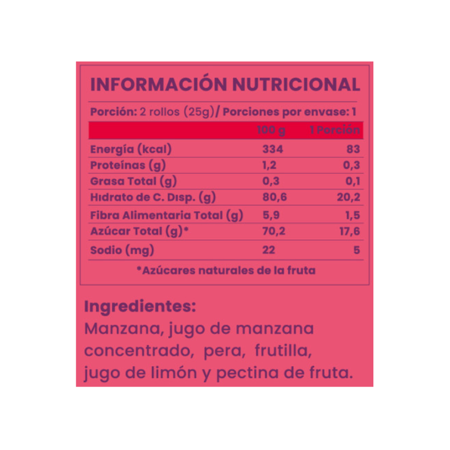 BIGU Rollo de Fruta Frutilla 25 grs
