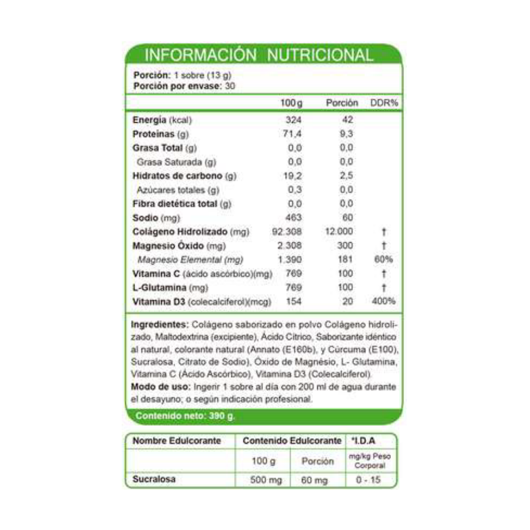 Colágeno Hidrolizado Manzana + Vit C Y D