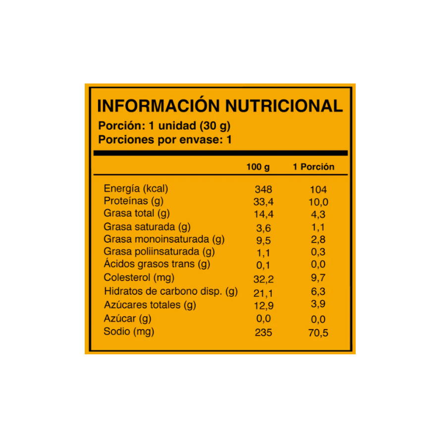 WILD FOODS Barra Proteína Mini Chocolate Maní 30 grs