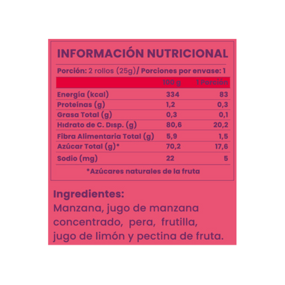 BIGU Rollo de Fruta Frutilla 25 grs