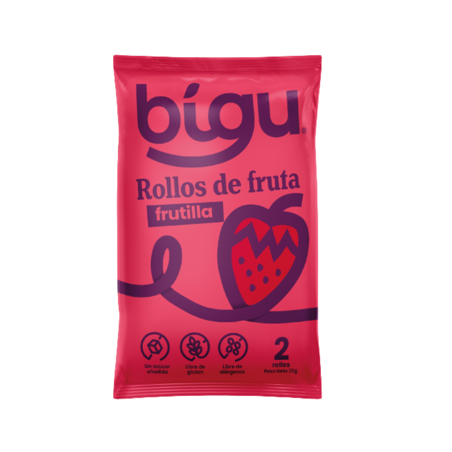 BIGU Rollo de Fruta Frutilla 25 grs