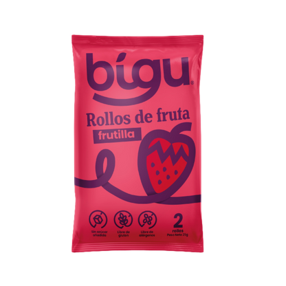 BIGU Rollo de Fruta Frutilla 25 grs