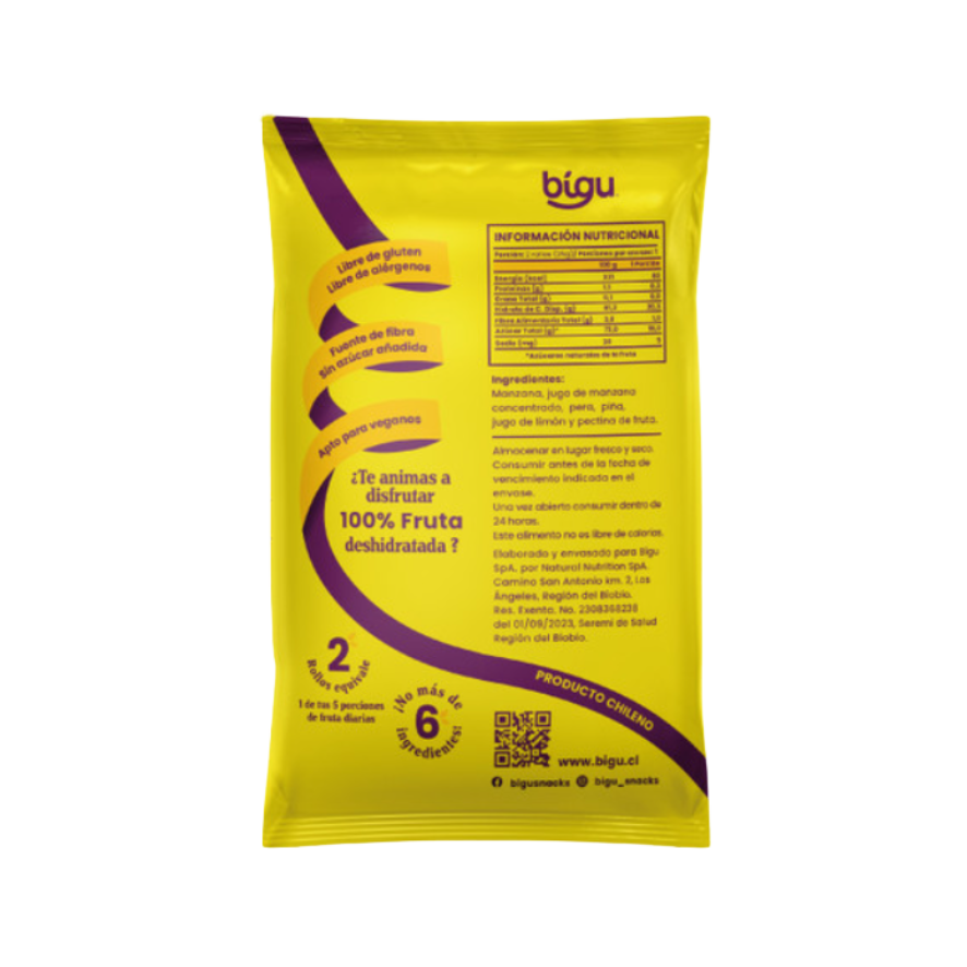 BIGU Rollo de Fruta Piña 25 grs