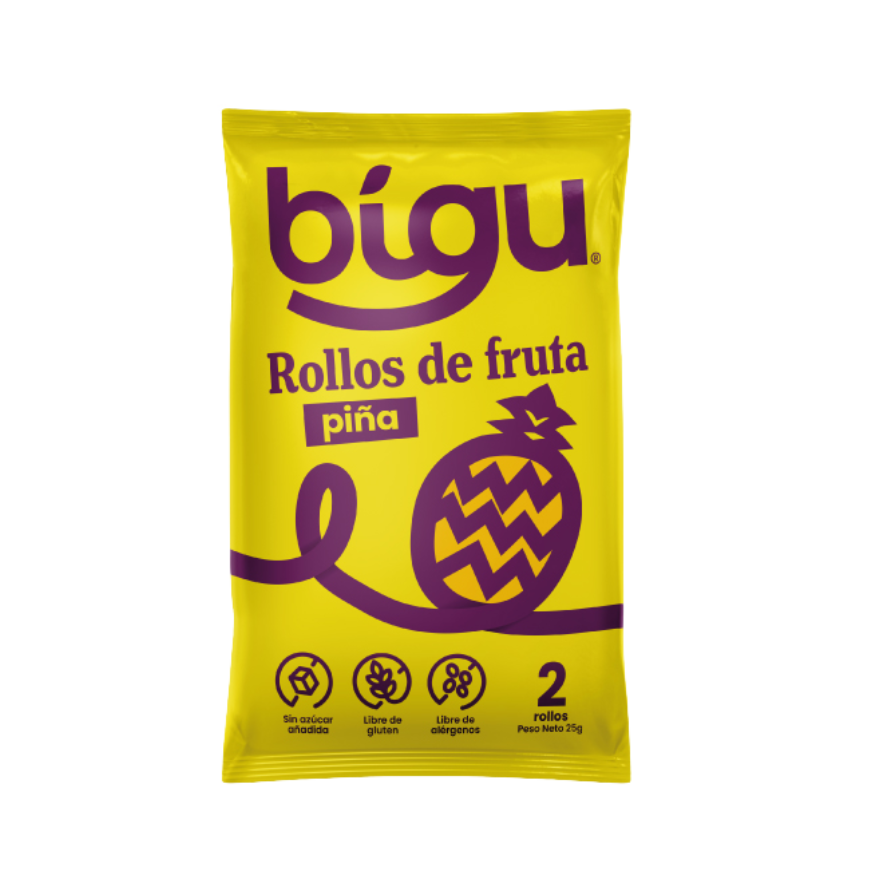 BIGU Rollo de Fruta Piña 25 grs