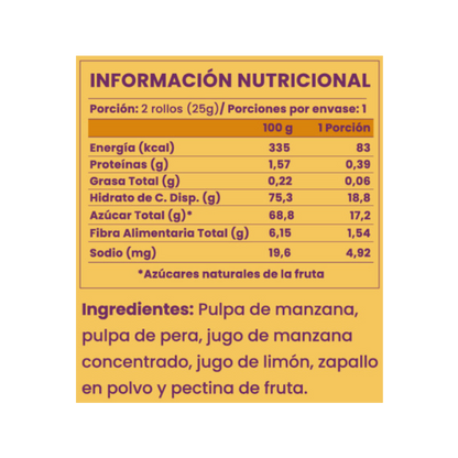 BIGU Rollo de Fruta Zapallo 25 grs