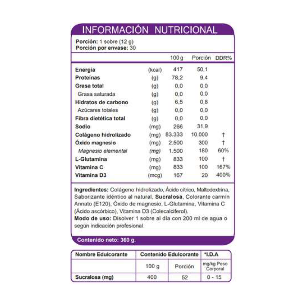 Colágeno Hidrolizado Berries + Vit C Y D