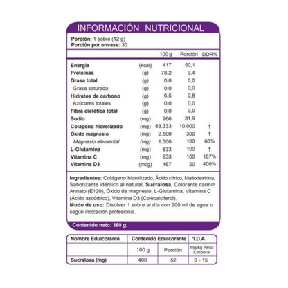 Colágeno Hidrolizado Berries + Vit C Y D