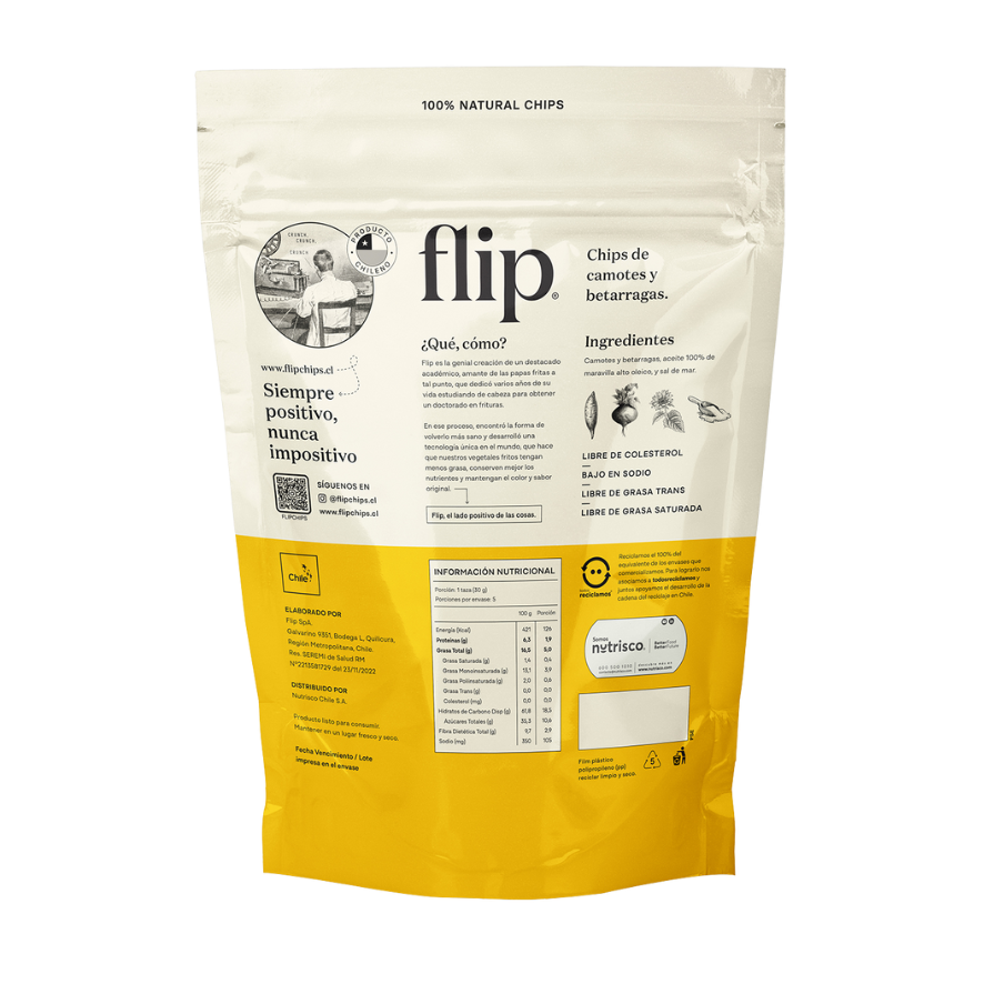 FLIP Chips de Camote Betarraga Familiar 140 grs
