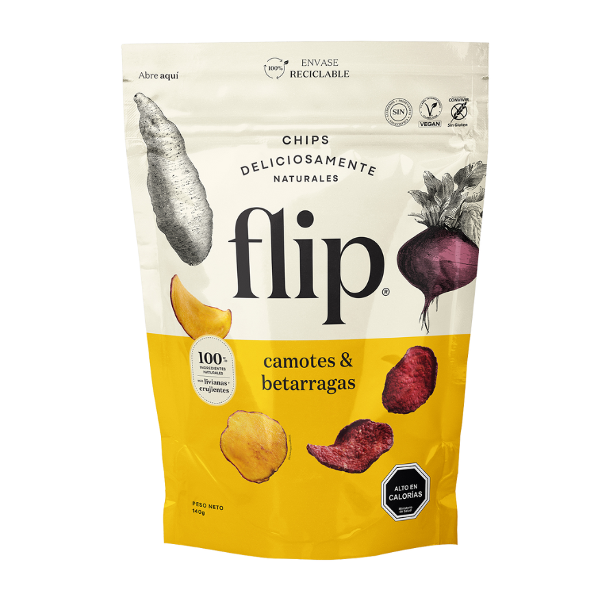 FLIP Chips de Camote Betarraga Familiar 140 grs