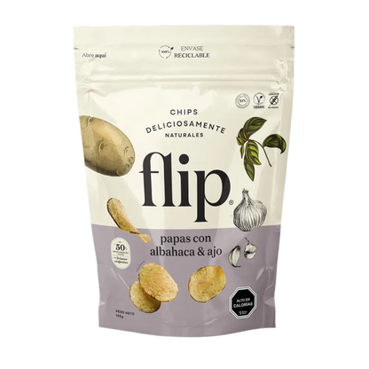 FLIP Chips de Papas Albahaca Ajo Familiar 140 grs
