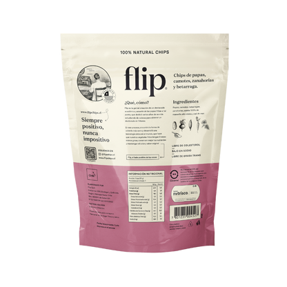 FLIP Chips de Papas Camote Zanahoria Betarraga 30 grs