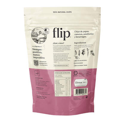 FLIP Chips de Papas Camote Zanahoria Betarraga  Familiar 140 grs