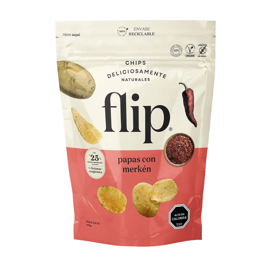 FLIP Chips de Papas Merkén Familiar 140 grs