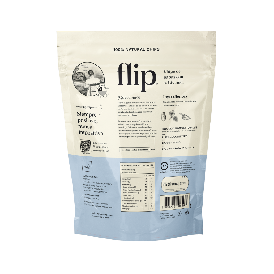 FLIP Chips de Papas con Sal de Mar 30 grs