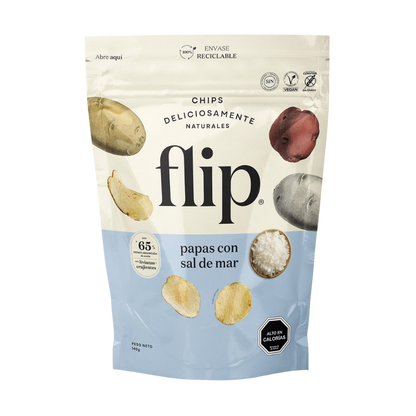 FLIP Chips de Papas con Sal de Mar Familiar 140 grs