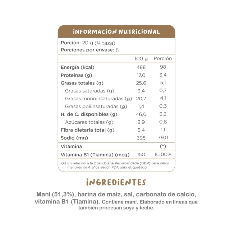 KUNA Bombas de Maní Familiar 100 grs