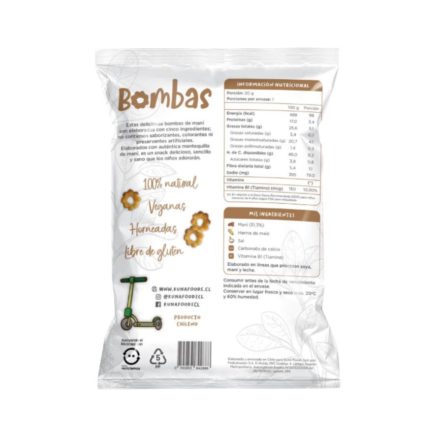 KUNA Bombas de Maní Familiar 100 grs