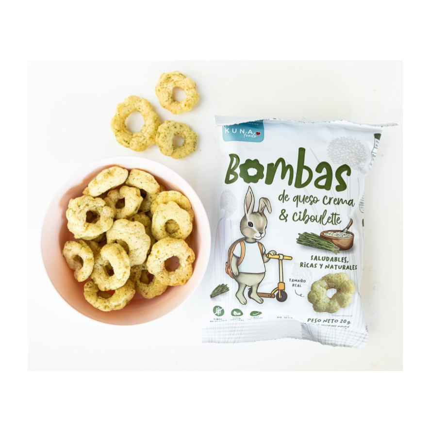 KUNA Bombas Queso Crema Ciboulette 20 grs