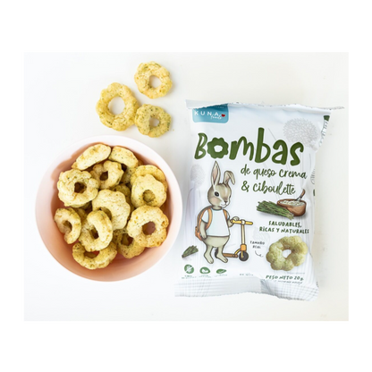 KUNA Bombas Queso Crema Ciboulette 20 grs