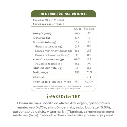 KUNA Bombas Queso Crema Ciboulette 20 grs