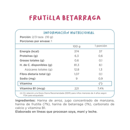 KUNA Puffs Frutilla Betarraga 10 grs