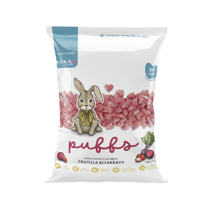 KUNA Puffs Frutilla Betarraga 10 grs