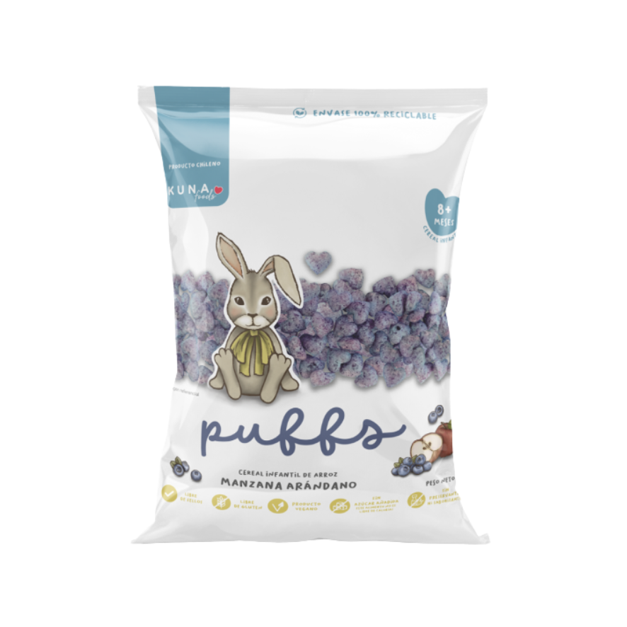 KUNA Puffs Manzana Arándano 10 grs