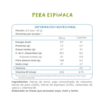 KUNA Puffs Pera Espinaca 10 grs