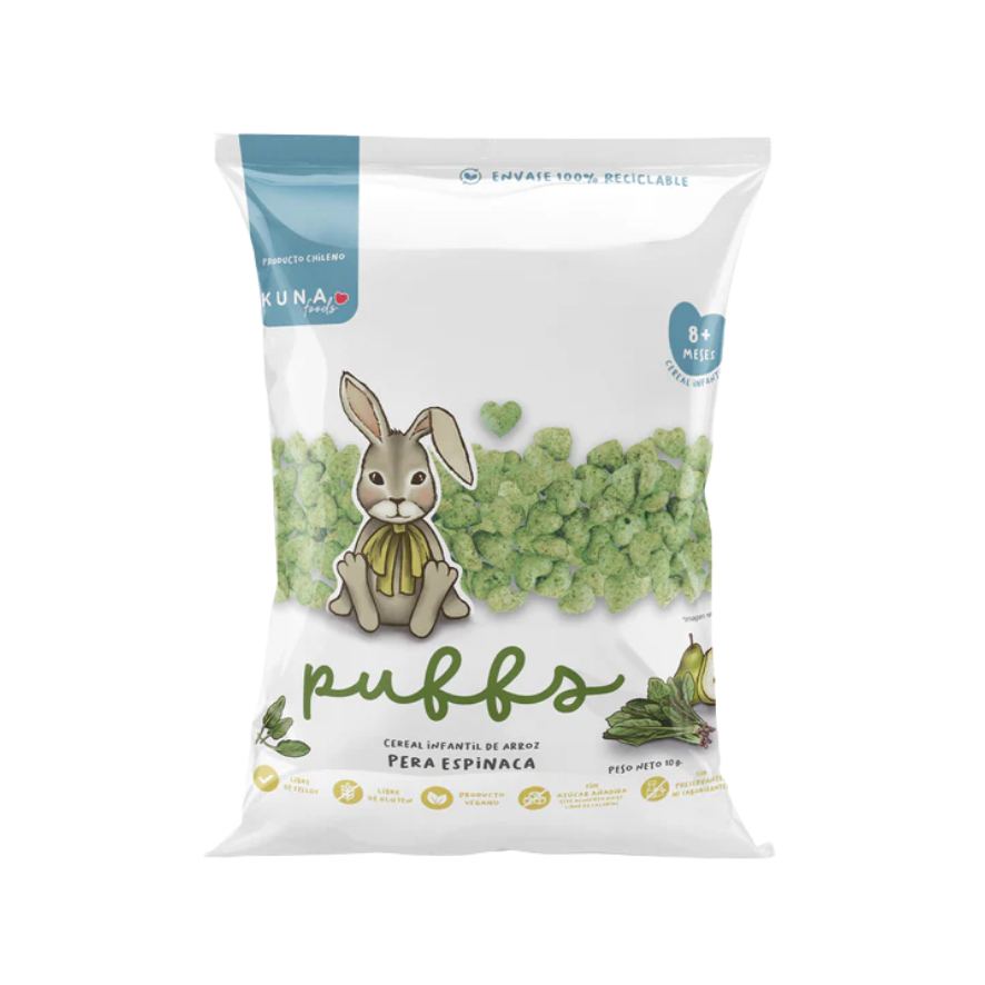 KUNA Puffs Pera Espinaca 10 grs