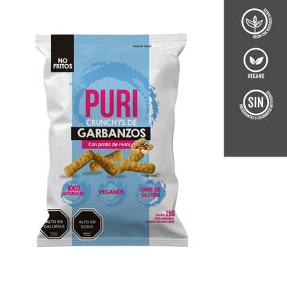 PURI Crunchys de Garbanzos Maní 25 grs