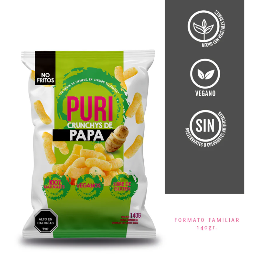 PURI Crunchys de Papas Familiar 140 grs