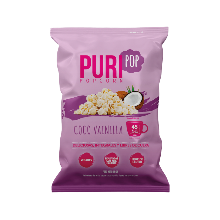 PURI Popcorn Coco Vainilla 25 grs