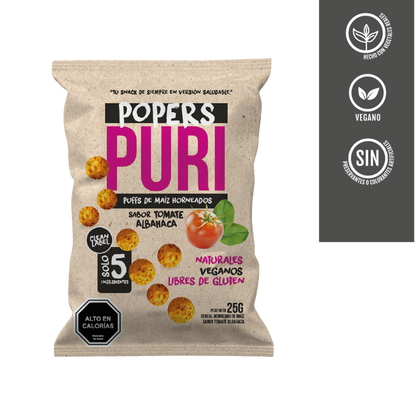 PURI Popper Tomate Albahaca 25 grs