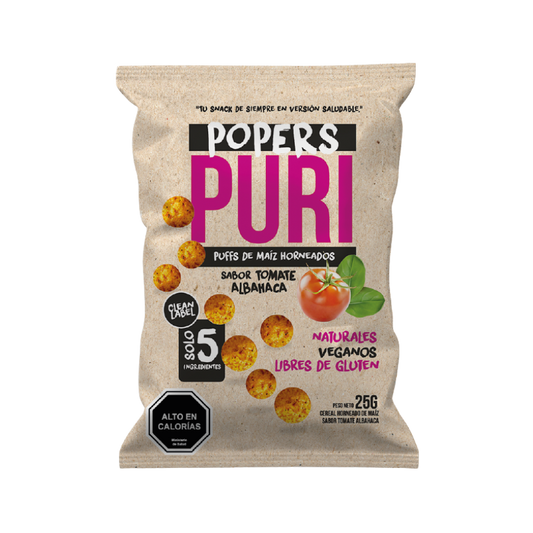 PURI Popper Tomate Albahaca 25 grs