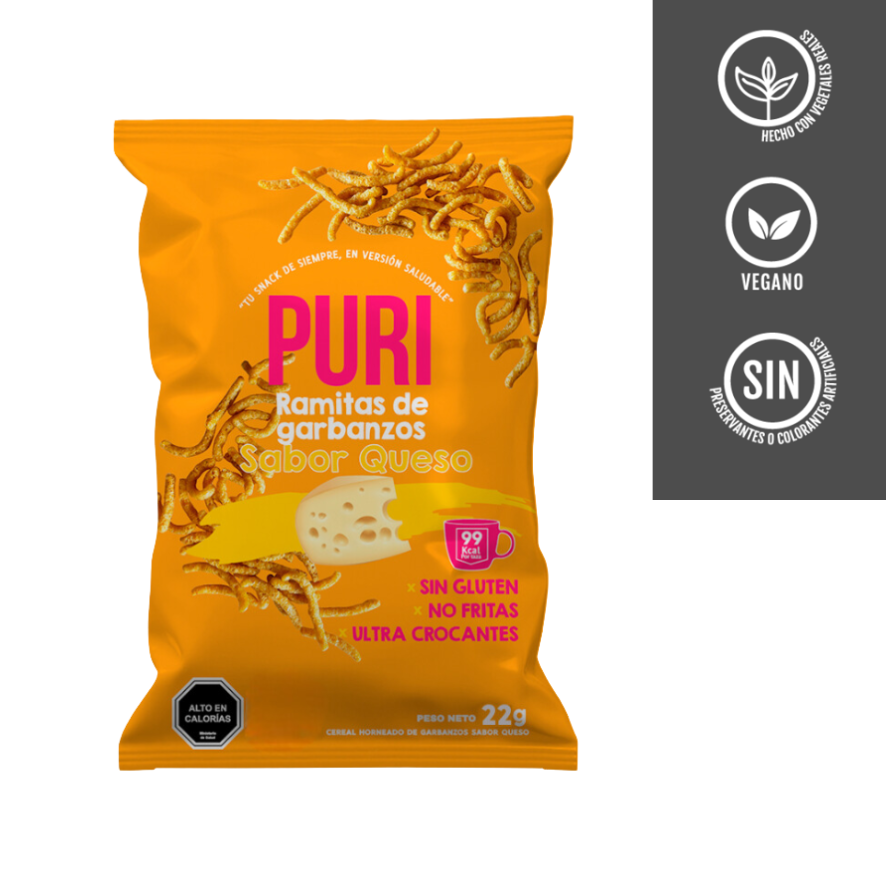 PURI Ramitas de Garbanzo Queso 25 grs
