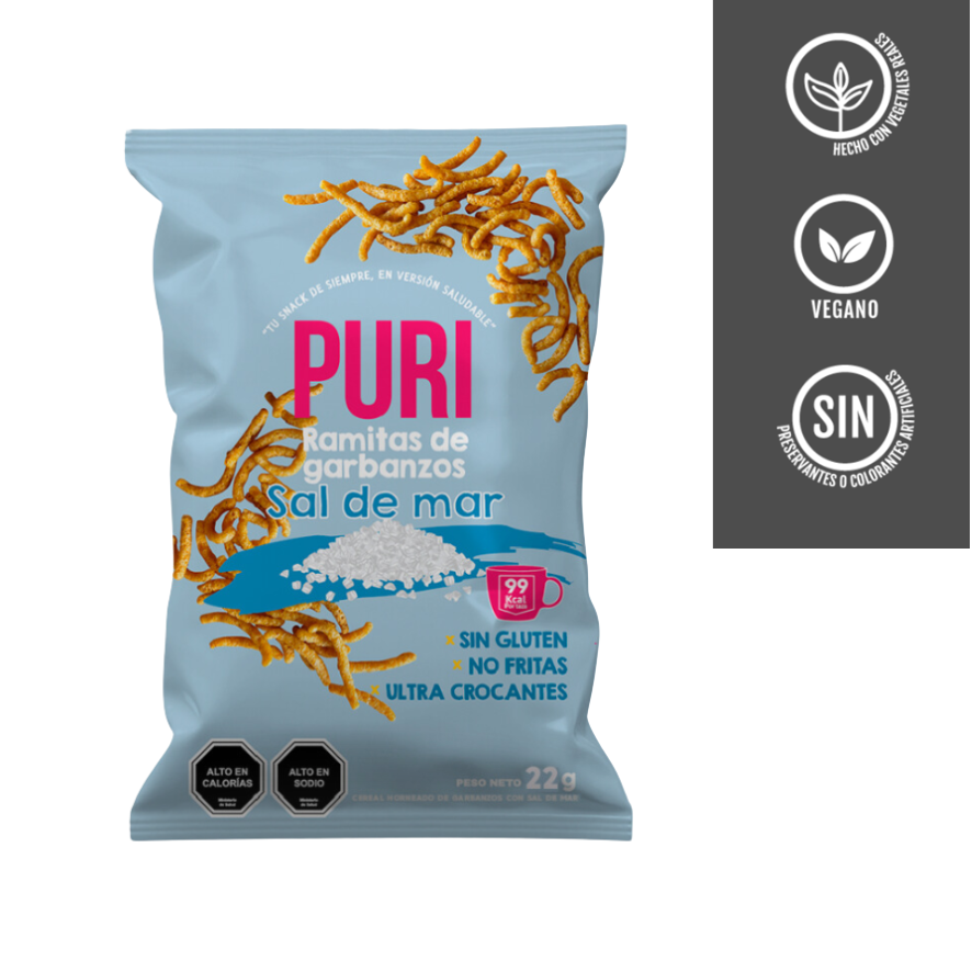 PURI Ramitas de Garbanzo con Sal de Mar 25 grs
