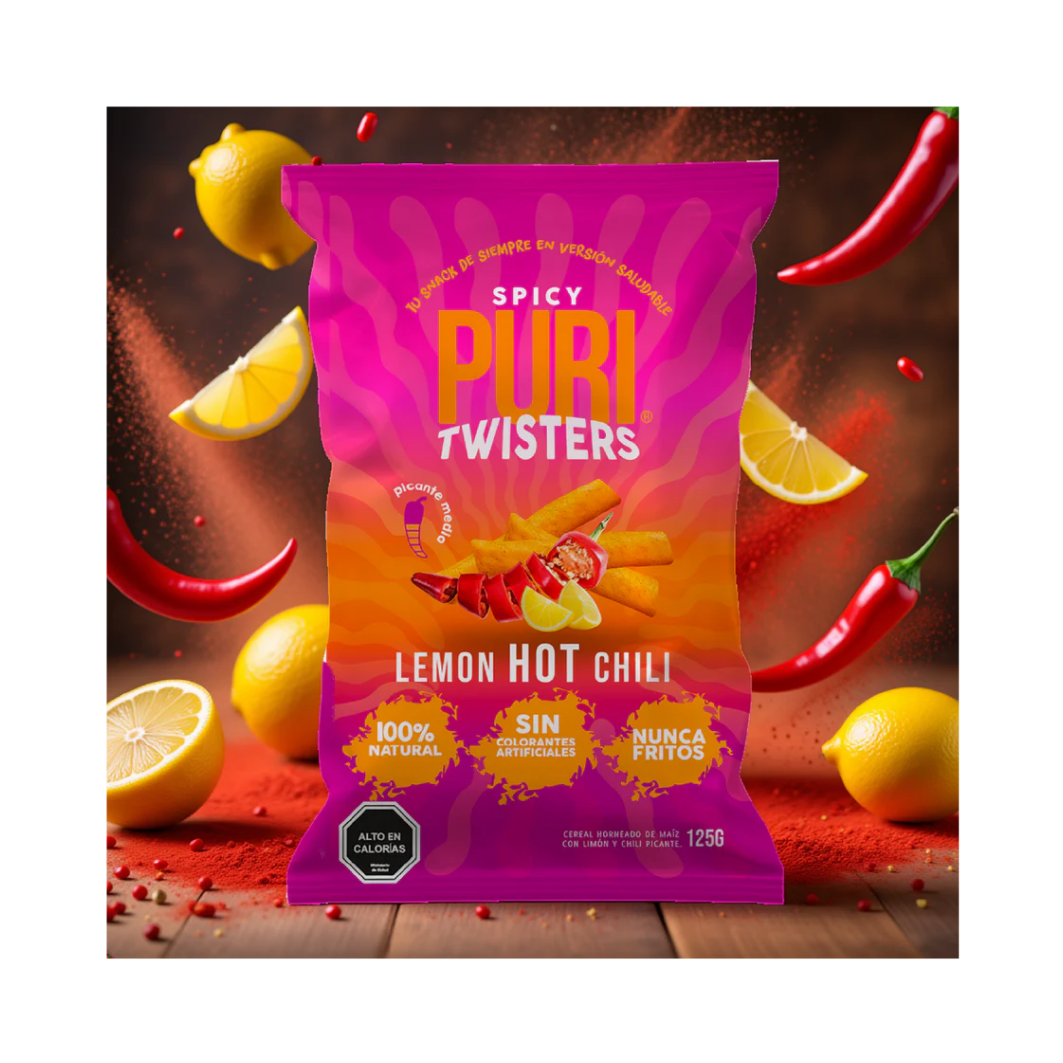 PURI Twisters Lemon Hot Chili Familiar 125 grs