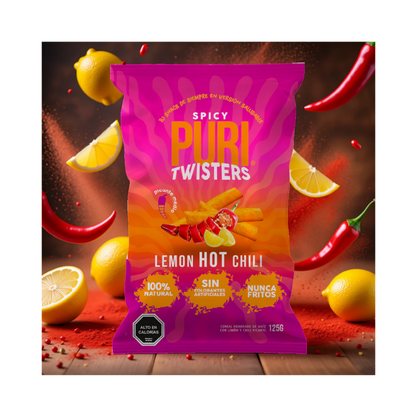 PURI Twisters Lemon Hot Chili Familiar 125 grs