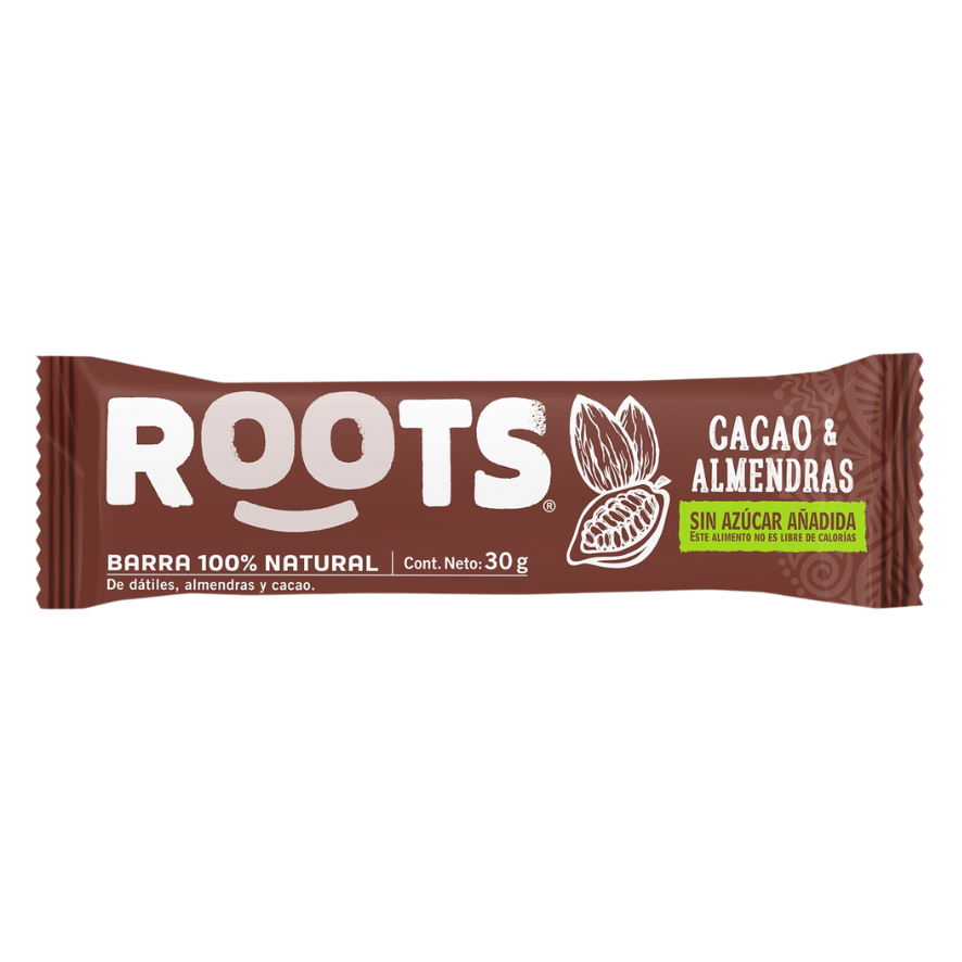 ROOTS Barra Cacao Almendra 30 grs
