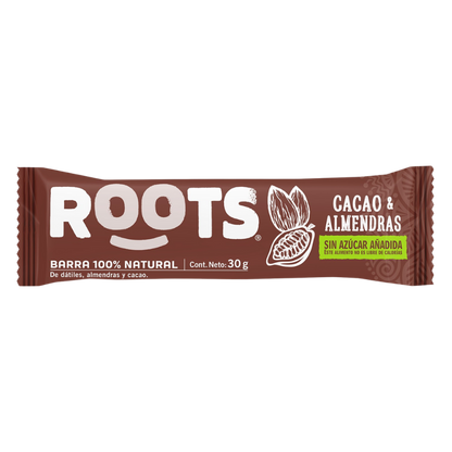 ROOTS Barra Cacao Almendra 30 grs