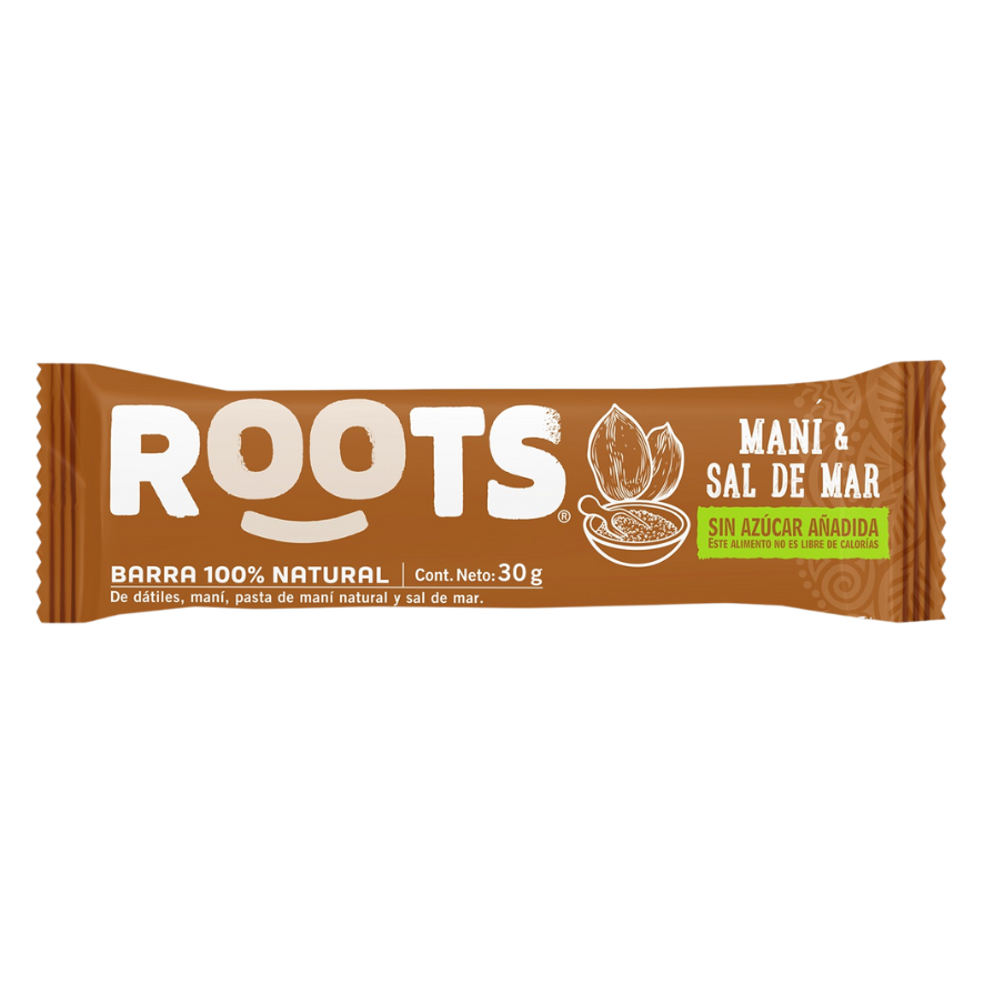 ROOTS Barra Maní Sal de Mar 30 grs