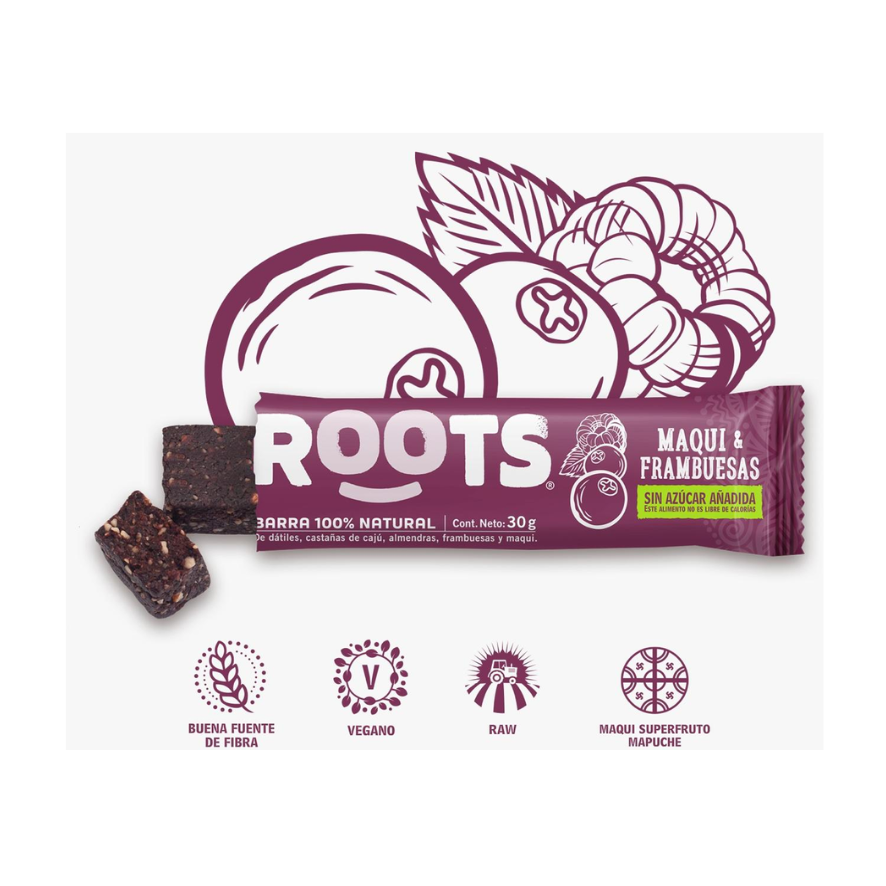 ROOTS Barra Maqui Frambuesa 30 grs