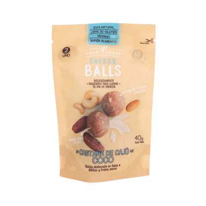 SMART SNACK Energy Balls Castañas de Cajú Coco 40 grs