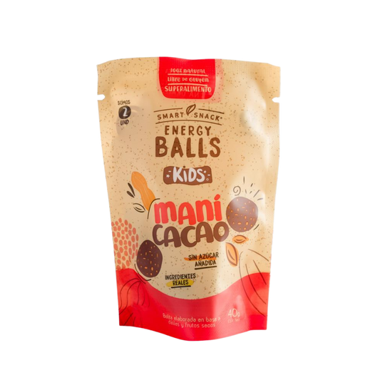 SMART SNACK Energy Balls Maní Cacao Kids 40 grs