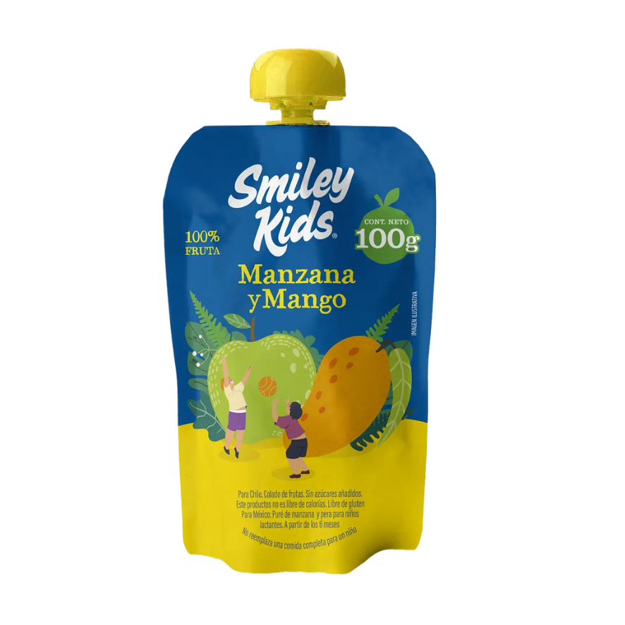 SMILEY KIDS Compota Manzana Mango 100 grs