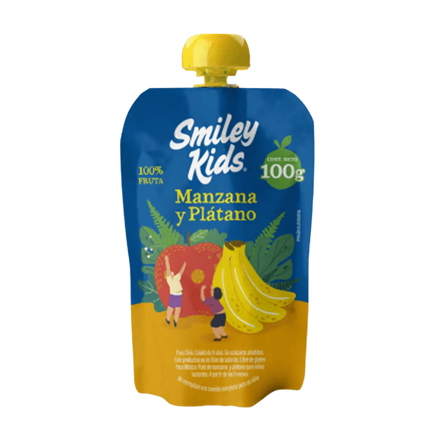 SMILEY KIDS Compota Manzana Plátano 100 grs