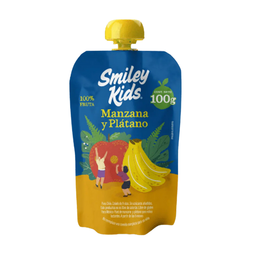 SMILEY KIDS Compota Manzana Plátano 100 grs