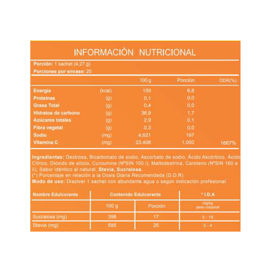 Vitamina C Efervescente Sabor Naranja