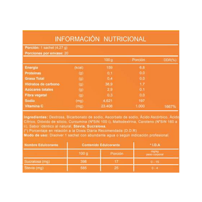 Vitamina C Efervescente Sabor Naranja